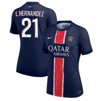 Camiseta Paris Saint-Germain Lucas Hernandez #21 Primera Equipación Replica 2024-25 para mujer mangas cortas